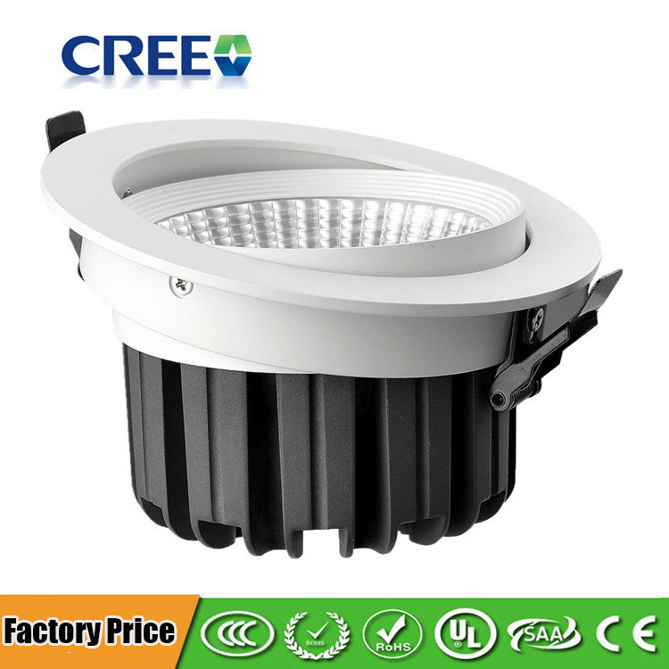2.95in10W, 3.74in15W, 4.92in20W, 5.71in30W LED COB Ceiling Light - Flush Mount LED Downlight-1600LM-24/40/60°Light speed angle